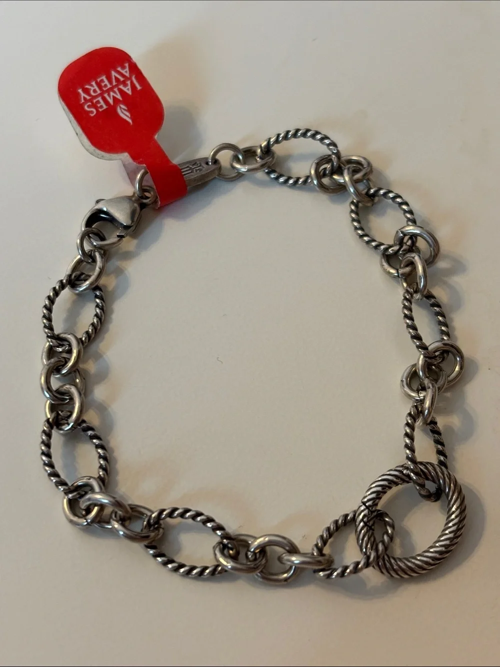 James Avery Oval Twist Charm Bracelet
